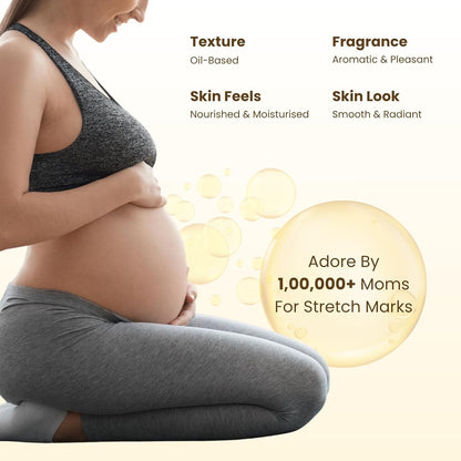 Milagro Beauty Ayurvedic Anti Stretch Marks Oil 100ml | Stretch Marks Removal Belly Oil | Safe for Pregnancy & Breastfeeding | Sweet Almond Oil + 20 Botanical Ingredients | Fades Old & New Scars
