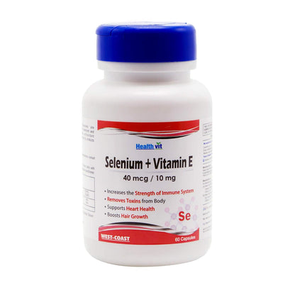 Healthvit Selenium 40 mcg + Vitamin E 10 mg 60 Capsules