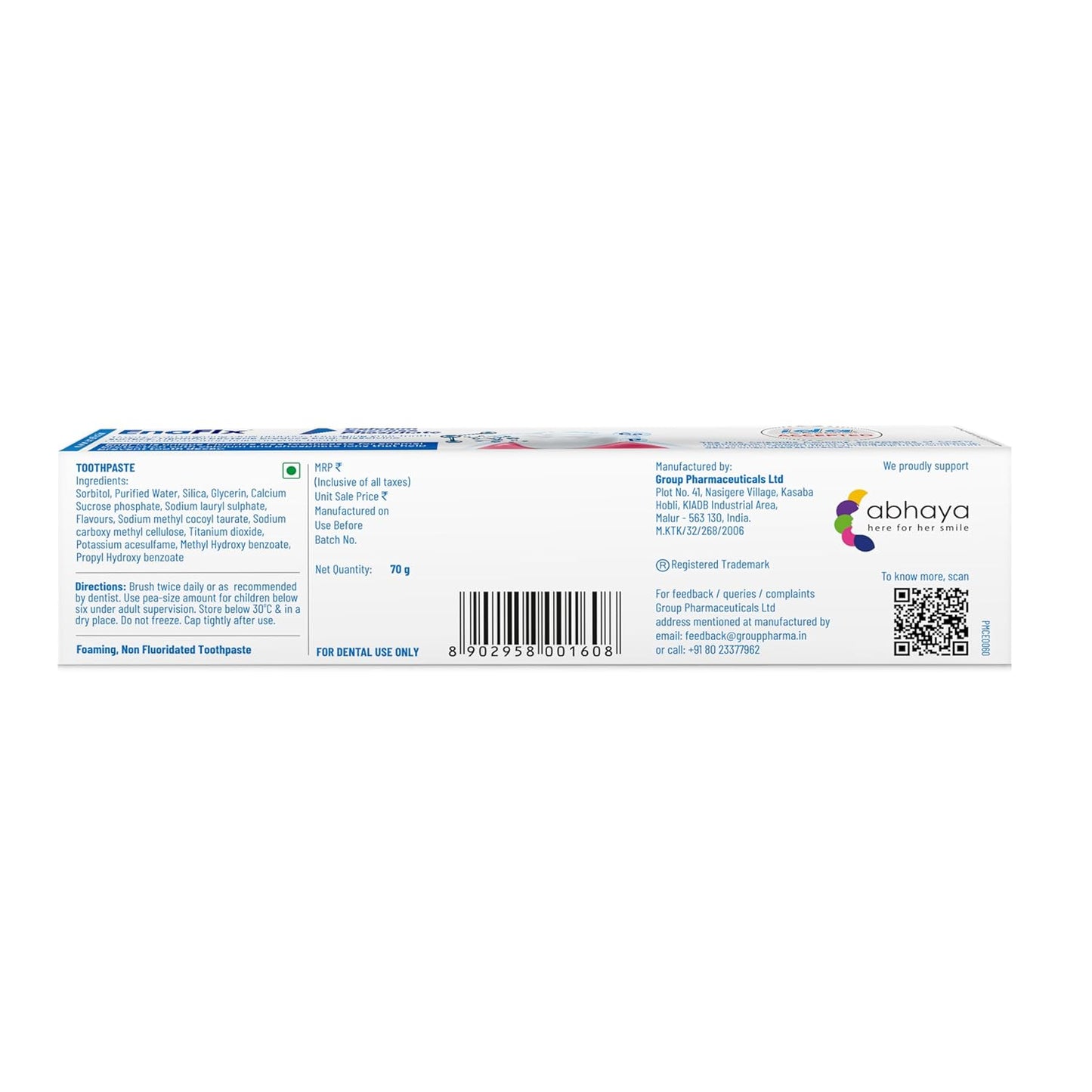 Enafix Anticavity Enamel Protection Toothpaste