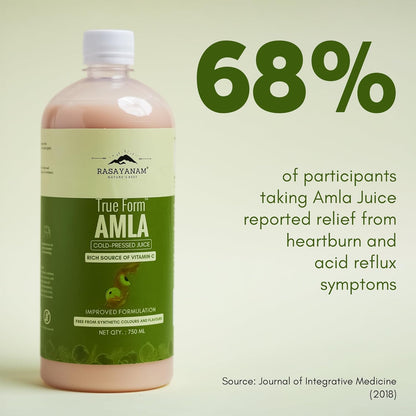 Rasayanam Pure Amla Juice 750 ml | Cold-Pressed from Handpicked Amlas | Rich in Vitamin C | 100% Natural with No Added Sugar | Supports Immunity, Digestion, Hair & Skin Health