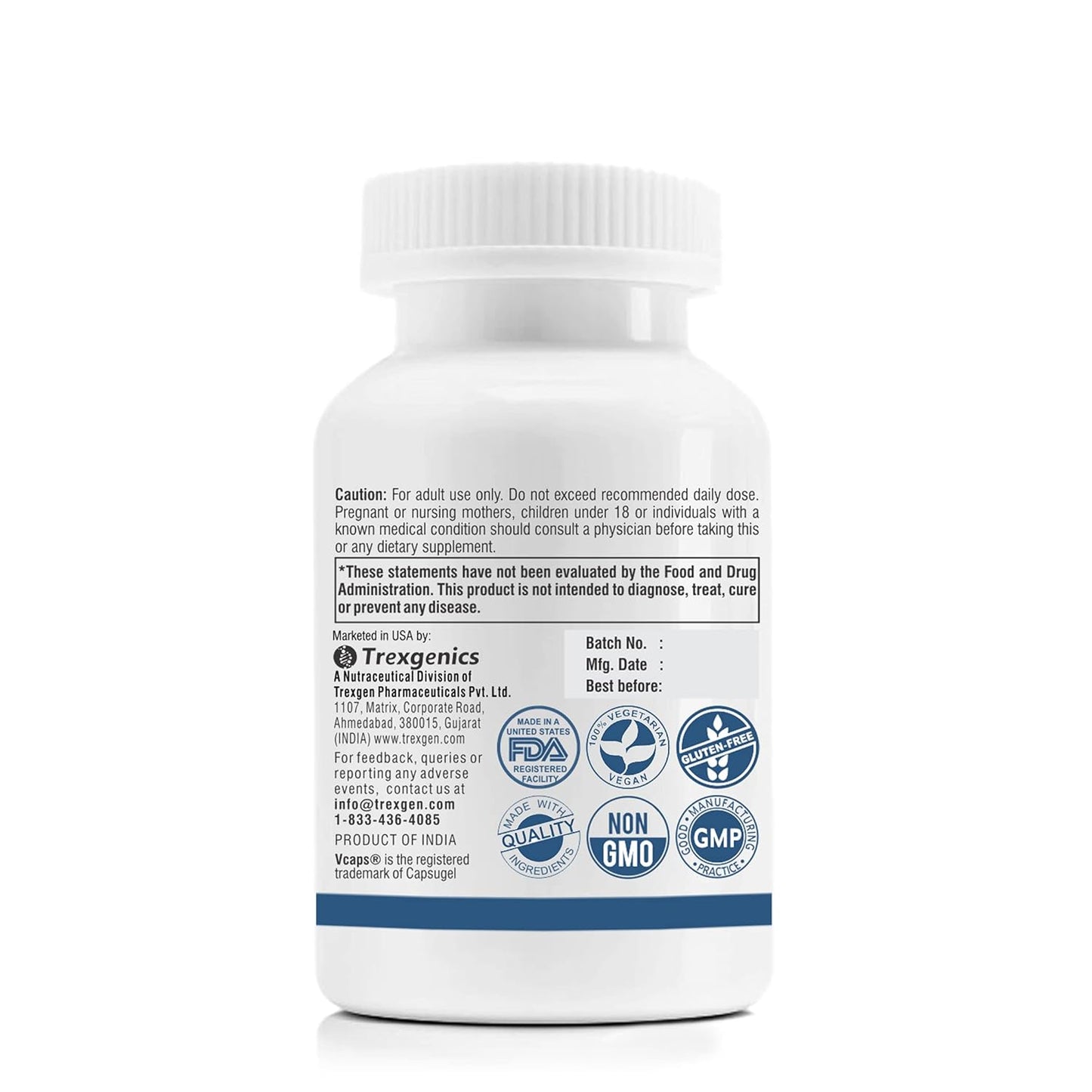 TrexgenicsÂ® HORNYGOAT WEED (5% Icarin 25 mg) 500mg with Piperine 5mg for Men & Women (60 Vcaps) (1)