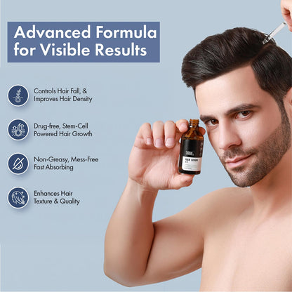 ThriveCo Hair Growth Serum 2.0, Advanced Patent Filed Clinically Proven Scalp Treatment for Hair Fall Control & Regrowth, British Medical Publication, Lightweight, Non-Sticky Solution, Unisex, 50ml