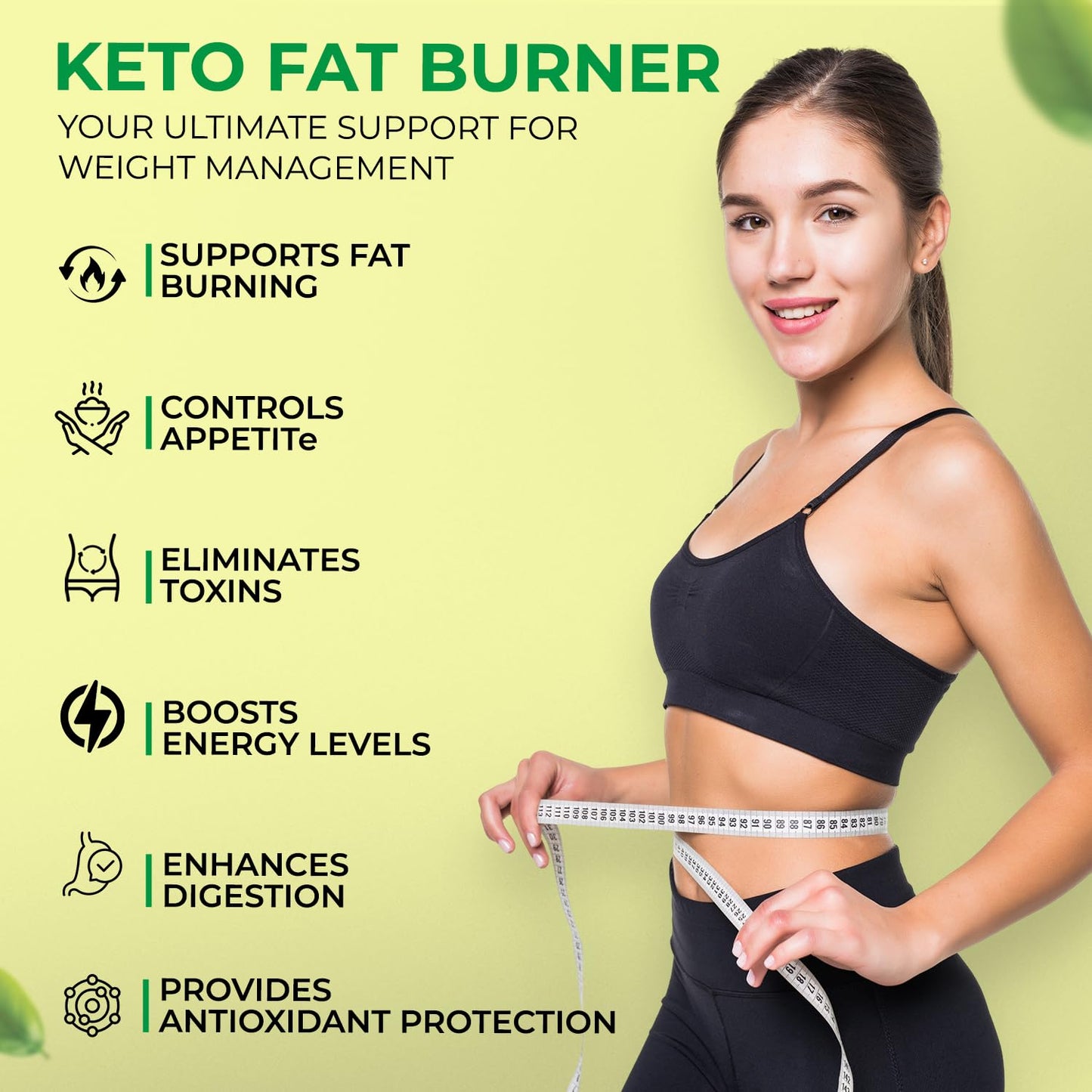 The Body Reserve Keto Fat Burner Capsules | Weight Loss Supplement with 1000mg Garcinia Cambogia, Green Coffee & Green Tea Extract | Daily Weight Loss Burner for Men & Women | Metabolism Support | 60 Veg Capsules