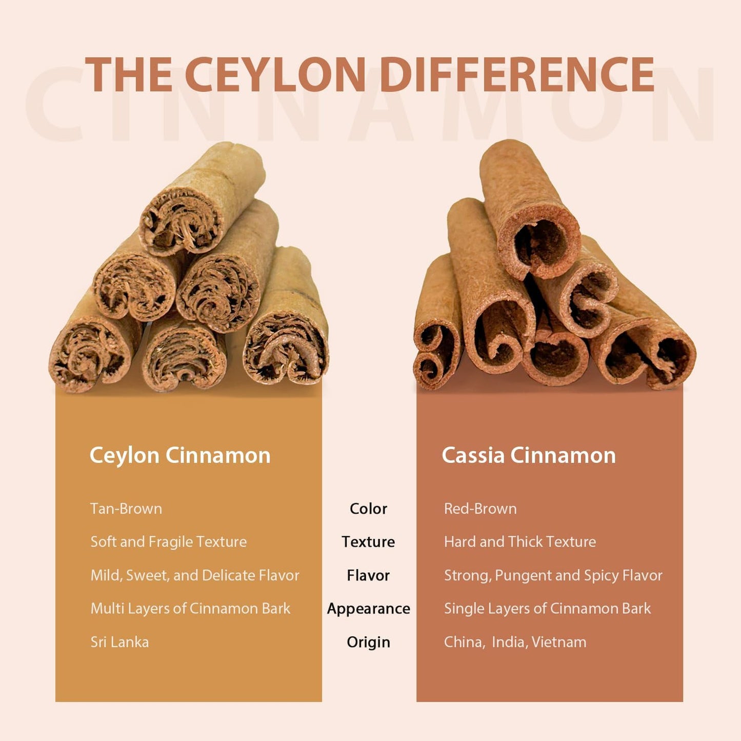 Namo Organics - Ceylon Cinnamon Sticks 100gm | Sri Lankan Dalchini Original | Dalchini Cinnamon