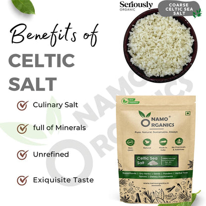 Celtic Sea Salt – 1 kg | Unprocessed & Purely Organic, Rich in Minerals, No Additives | Perfect for Cooking, Seasoning & Health Benefits