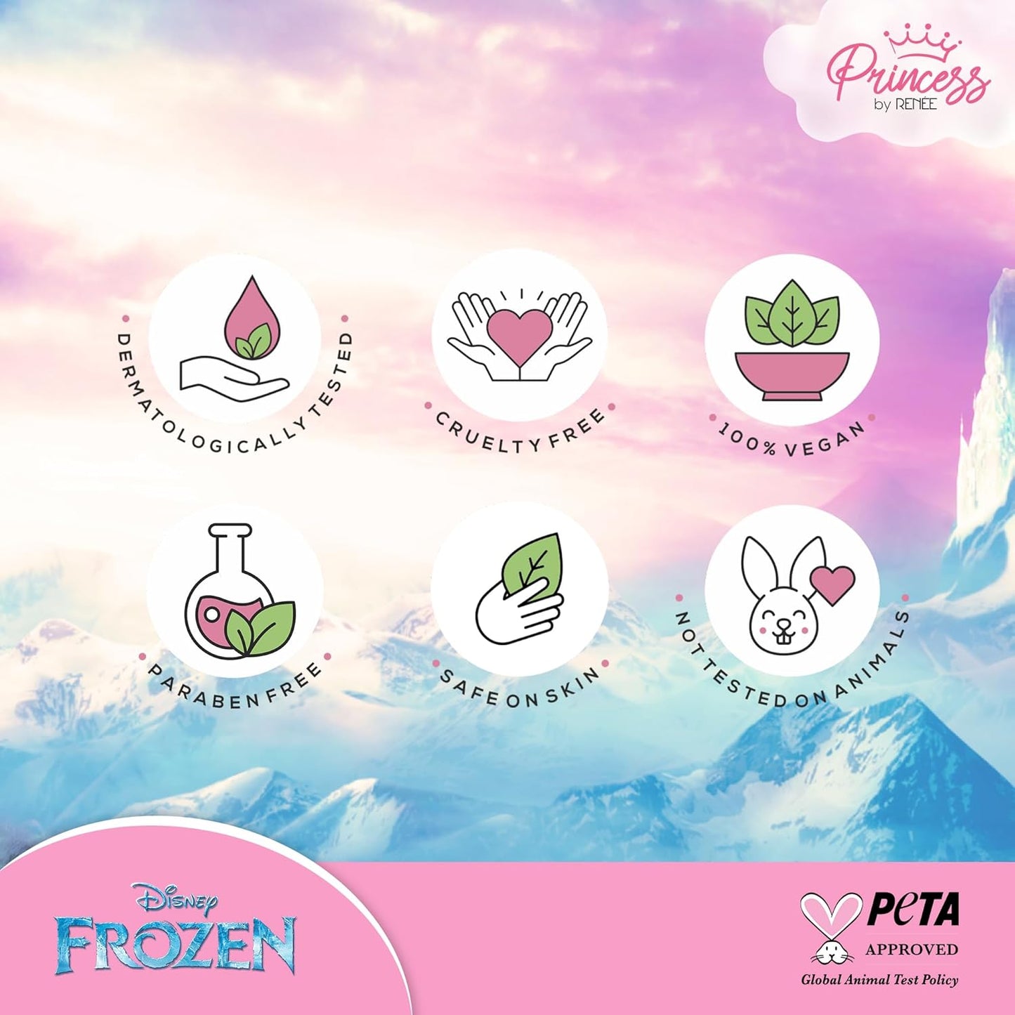 RENEE Disney Frozen Princess Popsicle Elsa Lip Balm,SPF10,Lightly Tinted with Vitamin E & Coconut Milk Extract,Moisturizes,Nourishes & Protects, Softens & Heals Chapped Lips 2 Gm,Brown pack of 1