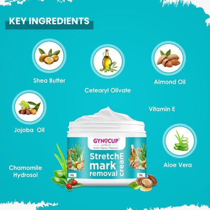 MildCares Stretch Marks Removal Cream (50gm) | For Prevents Stretch Marks, Nourish & Hydrating Skin | With Shea Butter, Saffron, Kokum Butters | All Skin Types | Stretch Marks Cream For Women