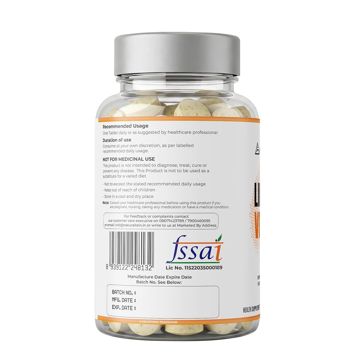 Naturaltein Liposomal Vitamin C | 5X Enhanced Absorption | Antioxidant Supporting Immune Function, Skin Repair, Collagen Synthesis & Oxidative Stress Defense | 60 Capsules