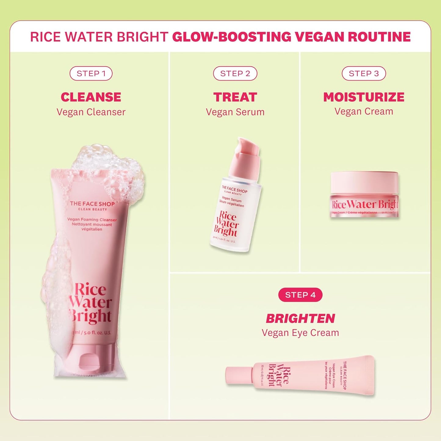 The Face Shop Rice Water Bright Vegan Eye Cream (20ml)