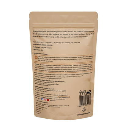 Neuherbs Orange Peel Powder 100g For Men & Women | Natural Exfoliator To Improve Skin Tone | Cruelty & Paraben Free | With No Artificial Colour & Additives