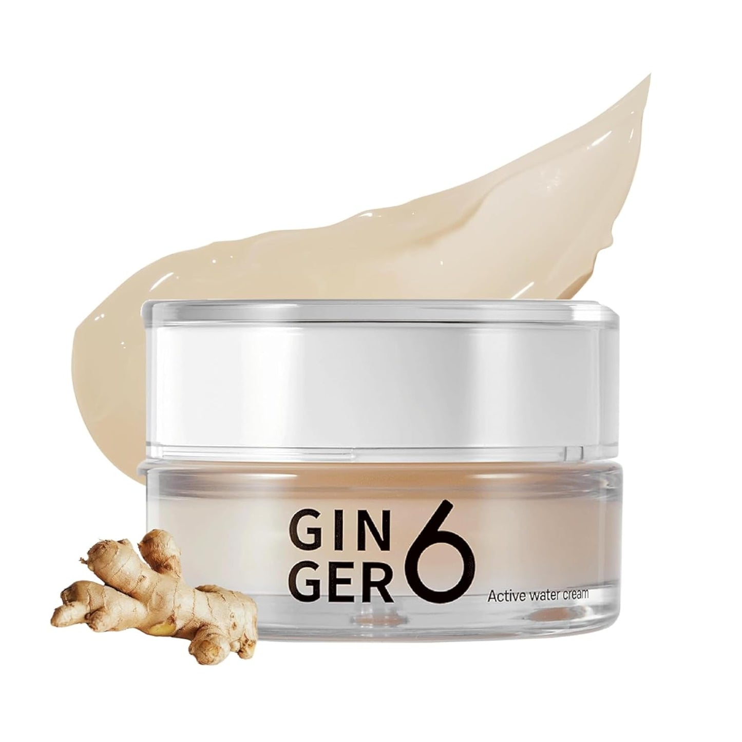 GINGER6 Active Water Cream 50g | 76% Ginger Extract | Niacinamide Brightening| Adenosine Anti-Wrinkle| 10 Hyaluronic Acid Hydration | Peptide Complex Anti-Aging | Korean Moisturizer for All Skin Types