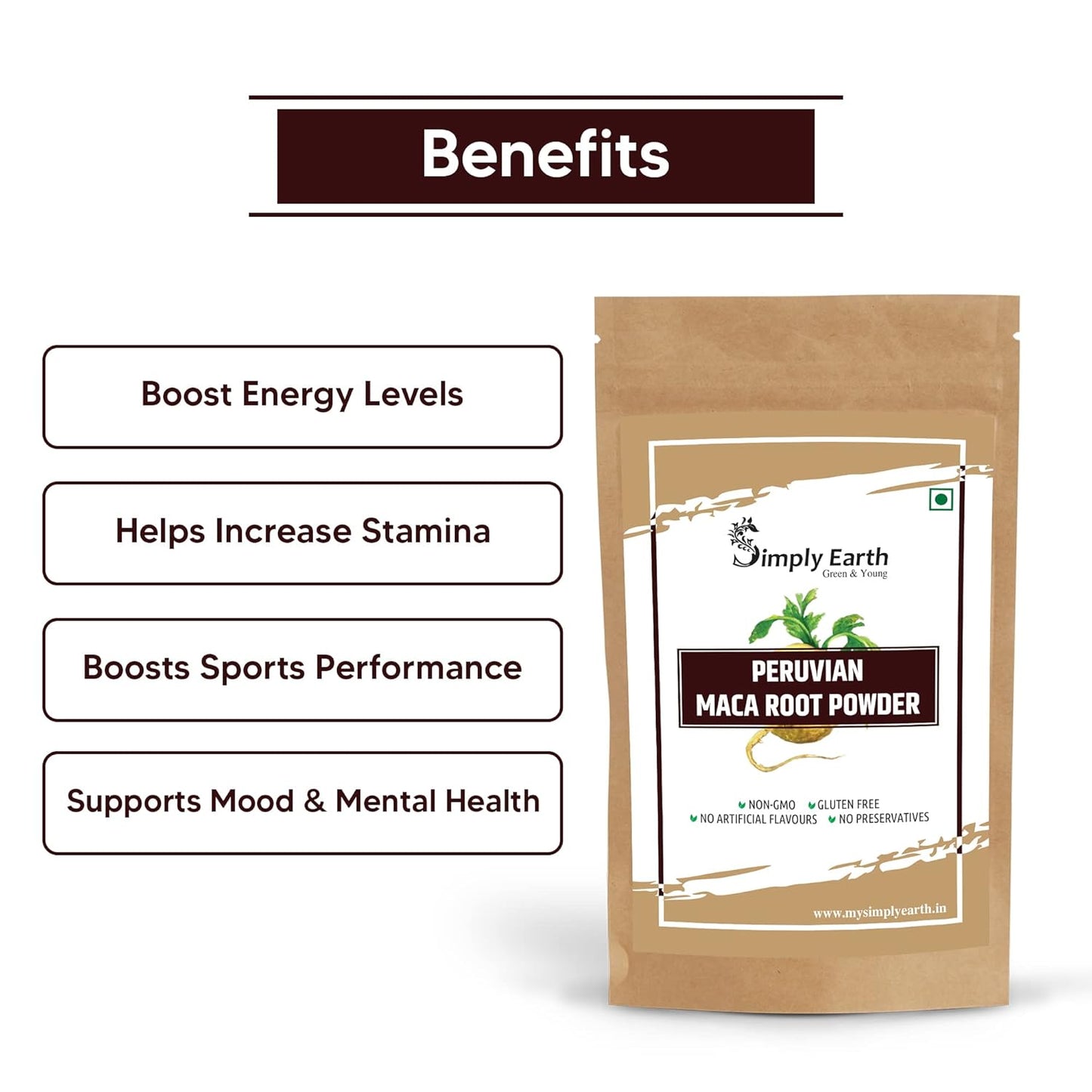 Simply Earth Strength Combo: 100g Safed Musli Root Powder + 100g Peruvian Maca Root Powder - Pure Organic Superfood for Immunity, Vitality and Energy