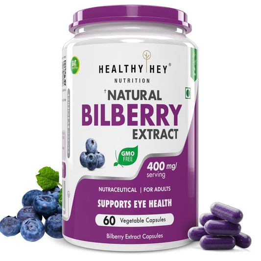 HealthyHey Nutrition Natural Bilberry Extract 60 vegetable capsules