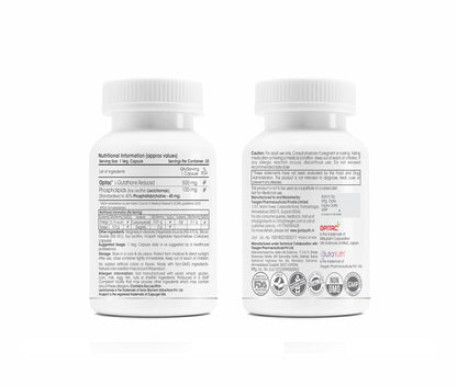 Liposomal OPITAC 500 JAPANESE L-Glutathione 500 mg with Phosphatidylcholine Phospholipid Technology Youthful Skin, Glow, Radiance Complex (30 Veg Capsules) (Pack of 1)