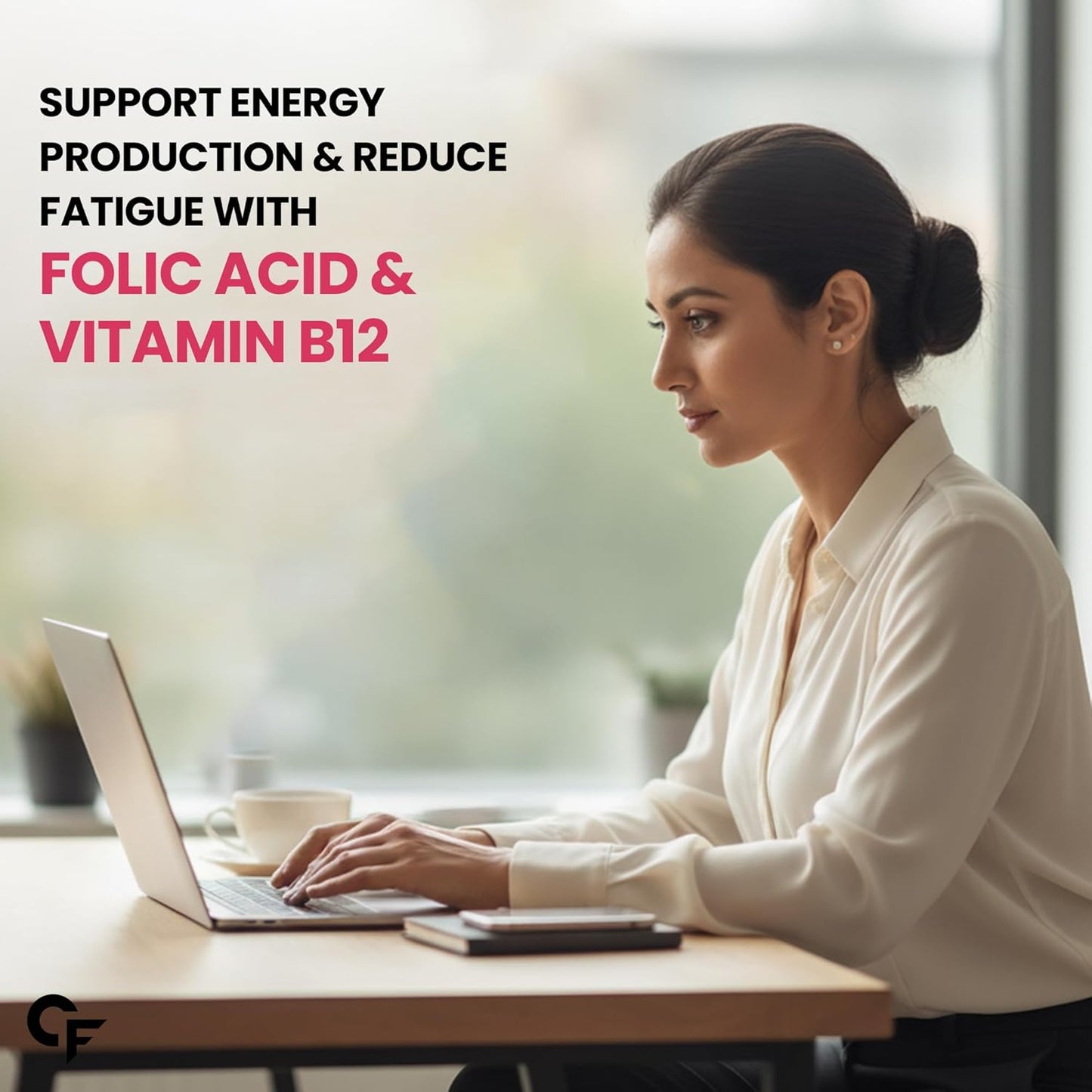 Carbamide Forte Iron Supplement for Women & Men | Folic Acid Tablets with Vitamin C, B12, Zinc | 100 Veg Iron Tablets for Women & Men