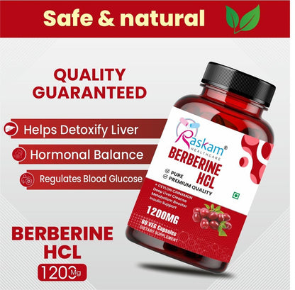 Healthcare Berberine HCL 1200mg with Ceylon Cinnamon, 60 Vegetarian Capsules, Dietary Supplement