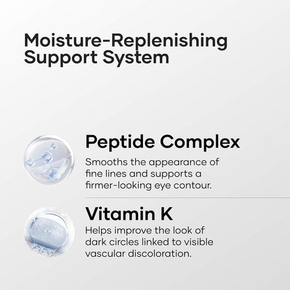 Cureskin Vitamin K + Retinol 01% Under Eye Cream | Reduces Dark Circles, Wrinkles & Fine Lines | With Peptides for Puffiness | For Women & Men | 15 gm