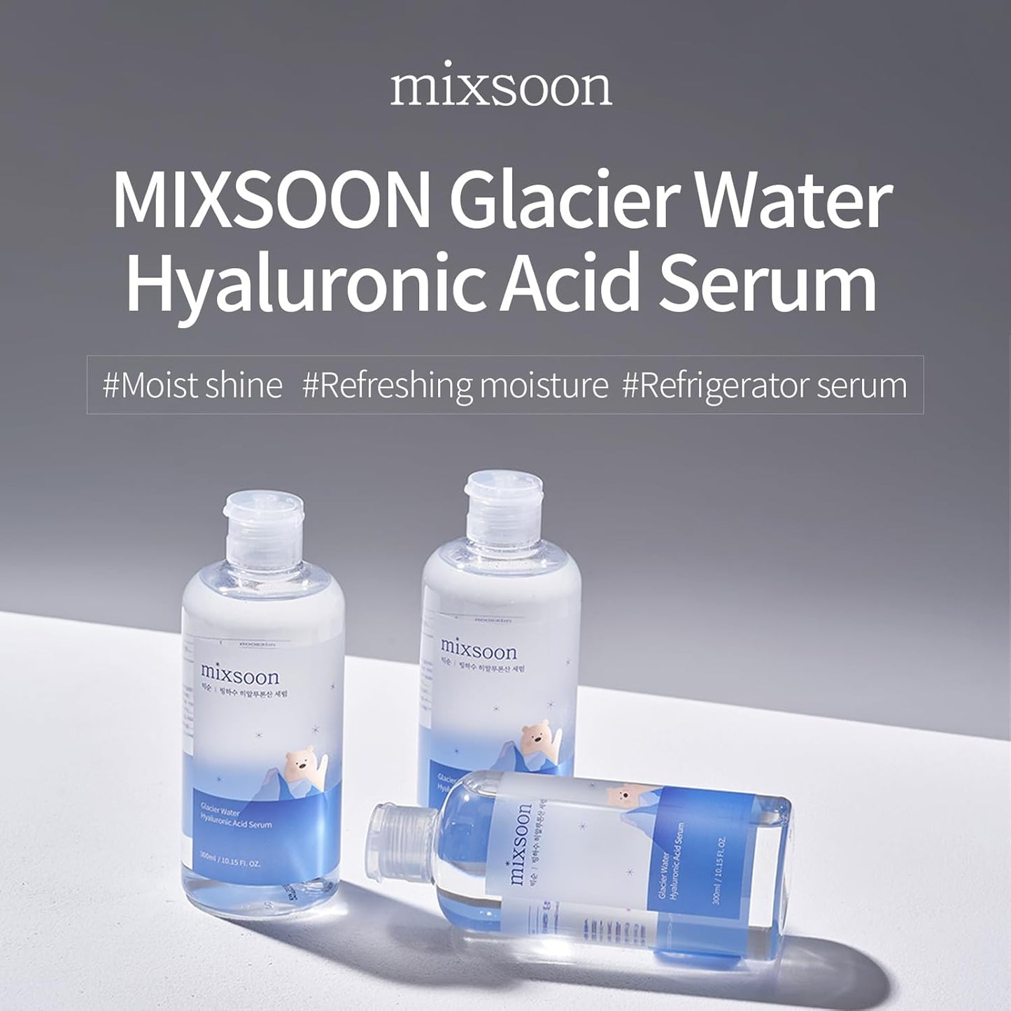 Mixsoon Glacier Water Hyaluronic Acid Serum â€“ Deep Hydration for Dry Skin 300ml