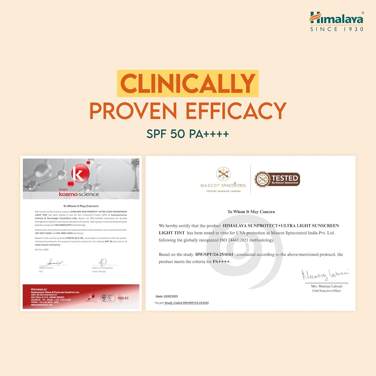 Himalaya Sun Protect+ Ultra Light Sunscreen | 90% Natural Origin Ingredients | In vivo tested SPF 50 PA++++ | Dermatologically tested for all skin types | No white cast | Sweat Resistant | 50g