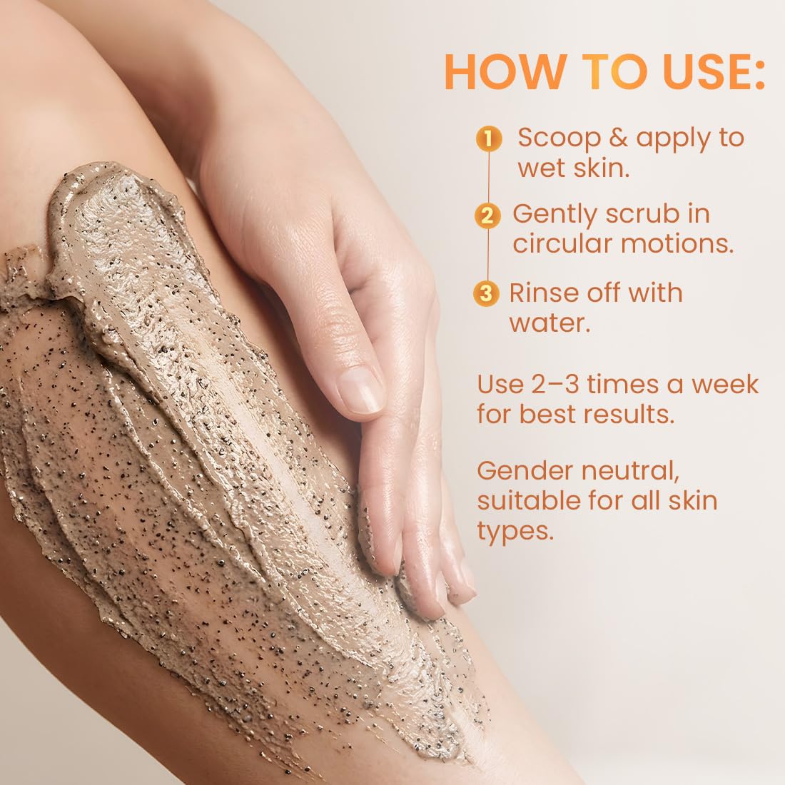 mCaffeine Caramel Eclairs Coffee Body Scrub for Removing Tan & Dead Skin| 10% Coffee Grounds, AHA- Glycolic & Lactic Acid | Smooth, Soft & Bright Skin| Sweet Caramel Fragrance - 175g