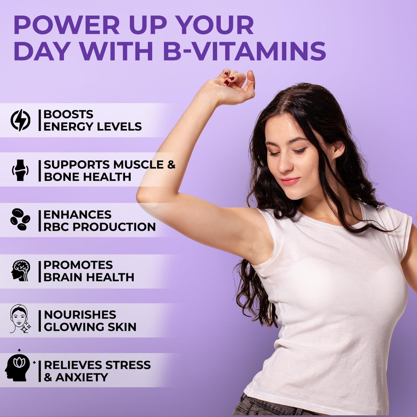 The Body Reserve Vitamin B Complex Tablets- 120 Veg Tablets 100% Rda Of Vitamin B1, B2, B3, B5, B6, B7, B9 & B12, Vitamin B Complex Supplements For Women & Men (4 Months Supply Pack)