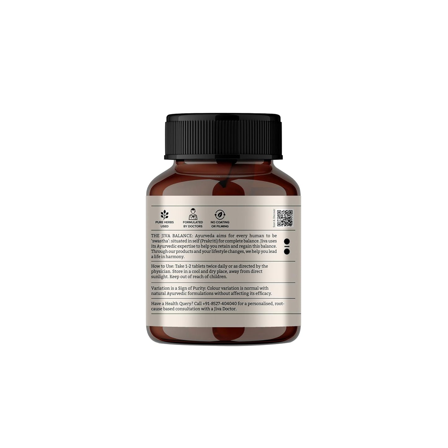 Jiva Diatrin Tablets 500mg | 100% Ayurvedic Formulation | Manages Blood Sugar Levels, Improves Metabolism & Strengthens the Pancreas | Balances Tri-Dosha- 60 Tablets (Pack of 2)