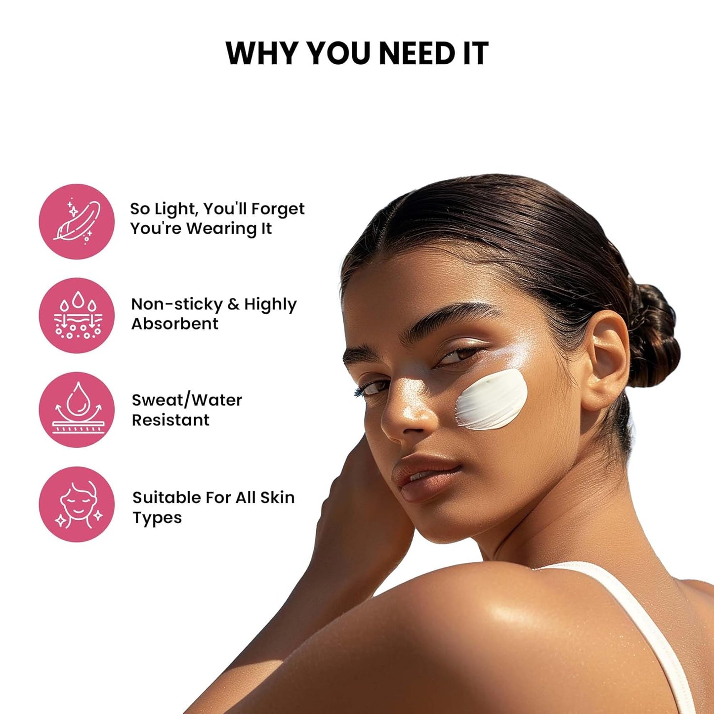 ThriveCo Water-based Sunscreen | Broad Spectrum & Spf 50 Pa++++ | UV A & UV B Protection | With Dewy Finish | Sweat-resistant, Non-sticky & Highly Absorbant | For All Skin Types, Men & Women | 30ml