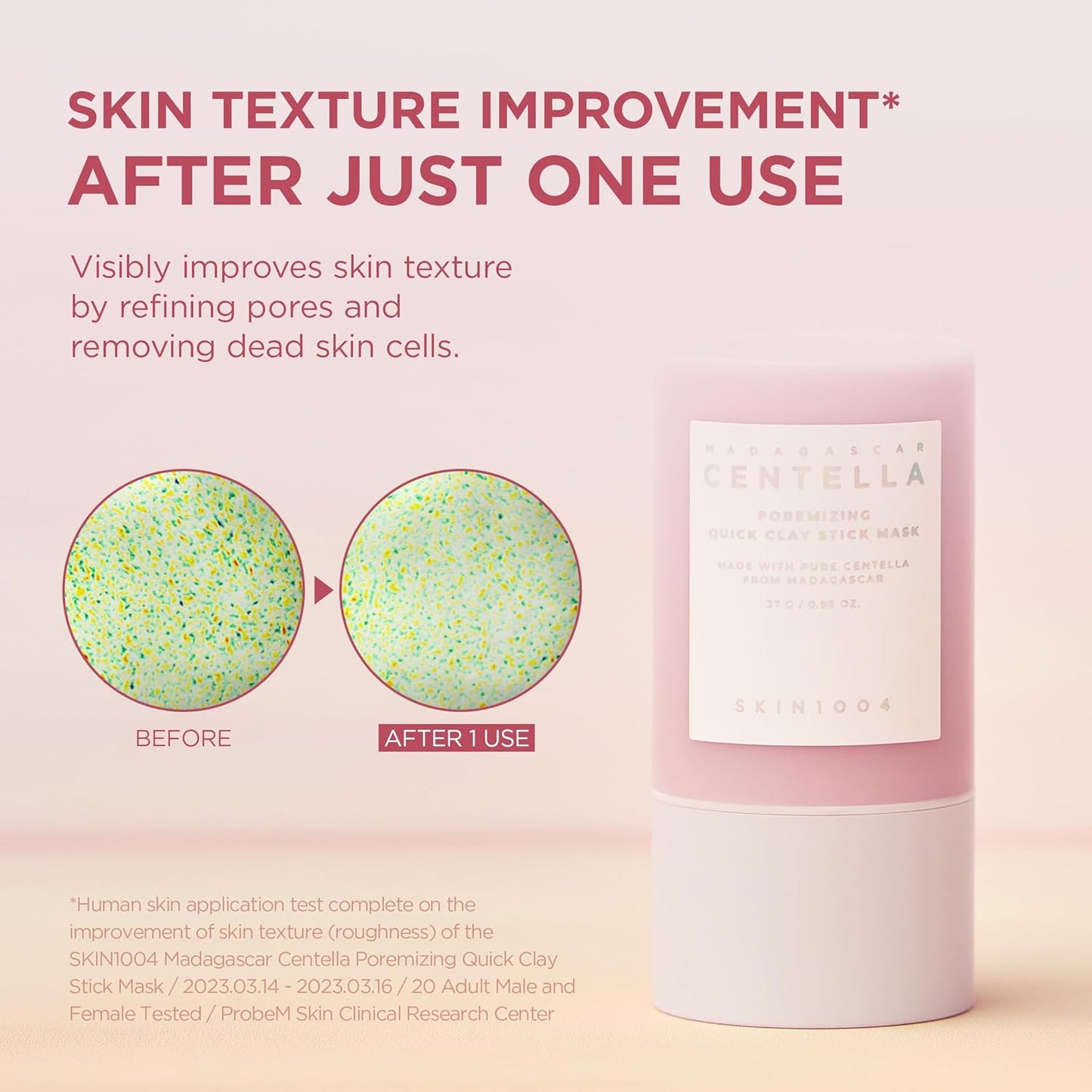 SKIN1004 Madagascar Centella Poremizing Quick Clay Stick Mask 27g â€“ Face Mask with 5 Clays & Red Bean Powder for Pore Care, Oil Control, Blackhead Removal & Skin Soothing Korean Skincare