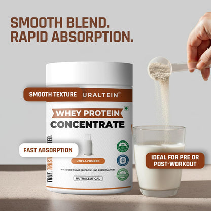 NATURALTEIN Natural Whey Protein Concentrate â€“ 300 g (Unflavoured) | 24 g Protein per 30 g Serving | No Artificial Sweeteners | Soy-Free & Gluten-Free | Easy to Digest & Naturally Formulated