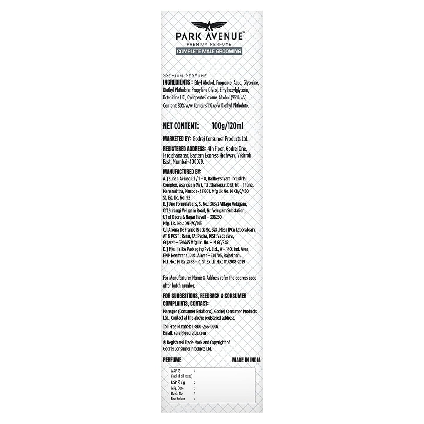 Park Avenue Voyage Signature Collection | Liquid Perfume For Men | Fresh Long-Lasting Aroma Amazon Woods Premium Perfume | 120Ml