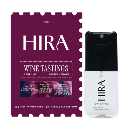 HIRA Wine Tastings Perfume for Women 10 ml | Spicy Rose, Oudh & Amber Eau De Parfum for Romantic & Formal Occasions | 8 Hours Long Lasting Perfume for Woman | Skin Friendly | Gifts for Woman, Mom