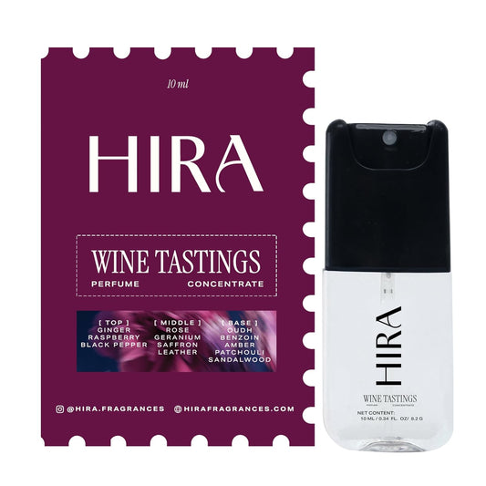 HIRA Wine Tastings Perfume for Women 10 ml | Spicy Rose, Oudh & Amber Eau De Parfum for Romantic & Formal Occasions | 8 Hours Long Lasting Perfume for Woman | Skin Friendly | Gifts for Woman, Mom