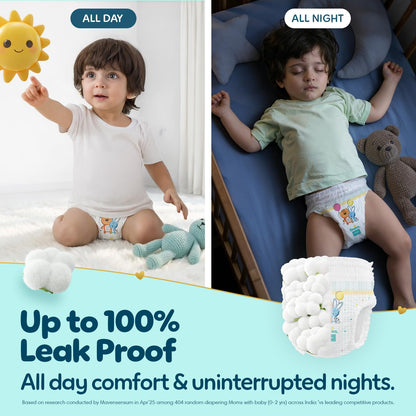 Pampers Premium Care Pant Style Baby Diapers M 54 Count | No Marks Design | Voted World #1 Softest Diaper | All in 1 diaper with 360 Cottony Softness