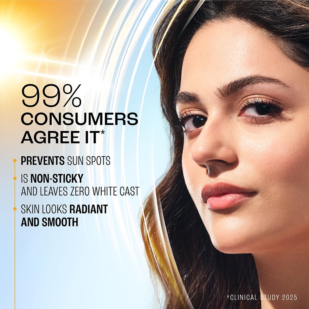 Lakme SPF 50 PA++++ Sunscreen Lotion for Bright Skin | In Vivo Tested | UVA UVB Blue Light Protection | Waterlight| No White Cast | Niacinamide| For All Skin Types | 100 ml