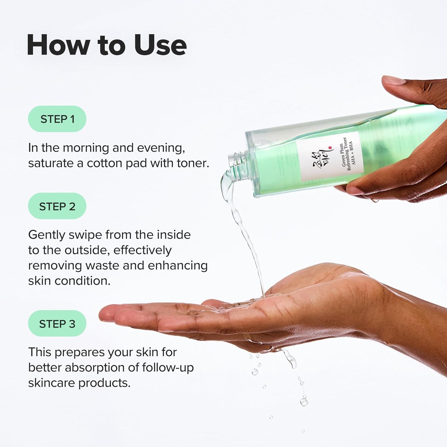 [Beauty of Joseon] Green Plum Refreshing Toner AHA + BHA (150ml) â€“ Korean Face Toner for Gentle Exfoliation, Smooth Texture & Balanced Skin