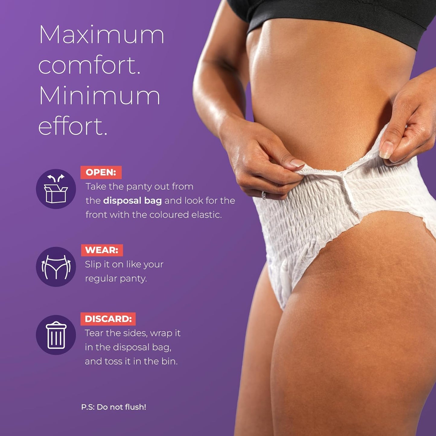 Nua 360Â° Comfort Period Panties (M-L) | Pack of 5 | Ultra-Absorbent | Zero Irritation | 4X Comfort | for Heavy Flow | No rashes | Leakproof | Seamless | 100% Toxic-Free, Dermatologically Tested