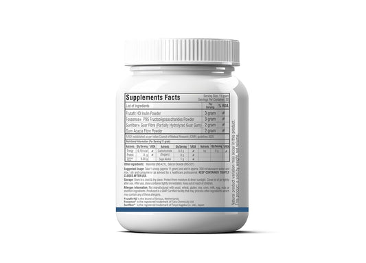 Trexgenics PREFIBRE 4X Natural PREBIOTIC FIBRES -Digestive & Gut Health Support, Frutafit HD Inulin, Fossence Fructooligosaccharides, Sunfiber PHGG & Gum Acacia Fibre, VEGETARIAN(330 gram) (Pack of 1)