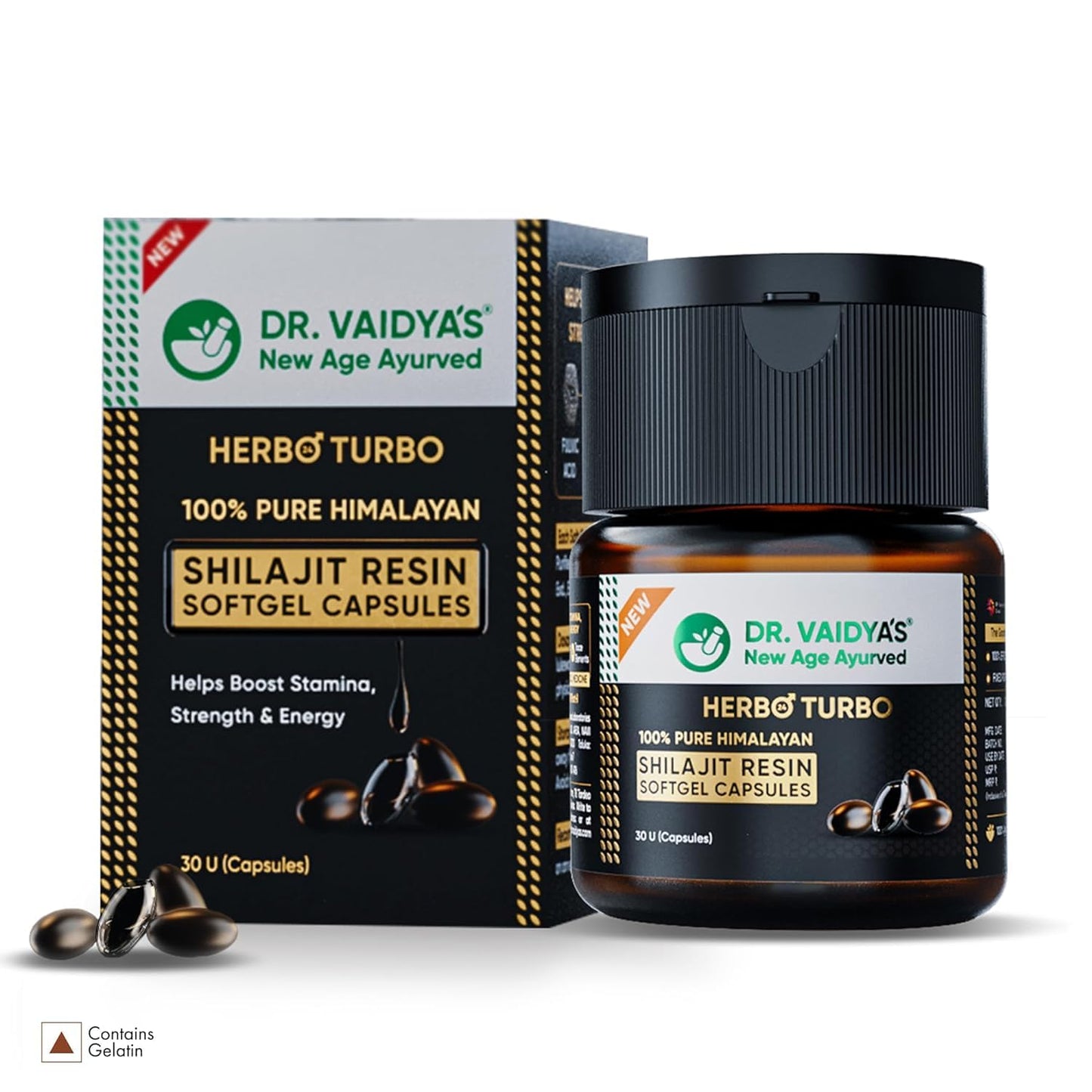 Herbo24Turbo Shilajit Resin in Softgel Capsules, 30 count