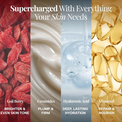 Ras Luxury Oils Super Charge Day Cream with Multivitamin SPF 30 PA++++ Goji Berry & Ceramides | Moisturizer for Glowing Skin with 72HR Hydration | Protection from UVA & UVB | Luxury Skincare