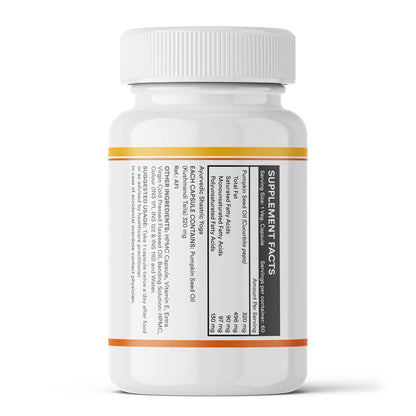 INLIFE Pumpkin Seed Oil Capsules | Extra Virgin Cold Pressed Pure Oil | Plant-Based Phytosterols | Prostate Health Support & Immunity | 60 Vegetarian Capsules