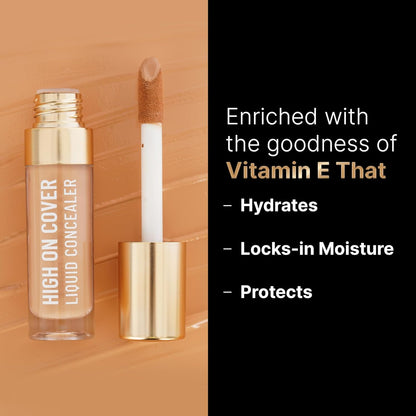 Swiss Beauty Select High on Cover Liquid Concealer with No-Crease Formula | Matte Finish | Enriched with Vitamin E| Shade- 1.5 Fair to Medium, 5.5ml |