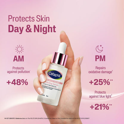 CETAPHIL Bright Healthy Radiance Brightening |Glow Serum | 30ml | GentleBright Technologyâ„¢ with Antioxidant C and Advanced Peptide | Removes Dark Spots & Dullness