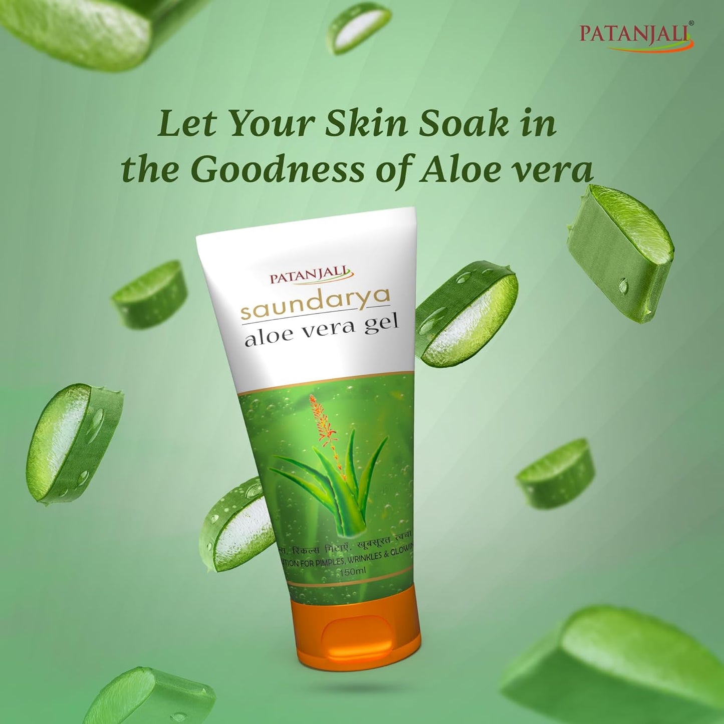 Patanjali Saundarya Aloe Vera Gel For Healthy, Hydrated & Glowing Skin 150ml