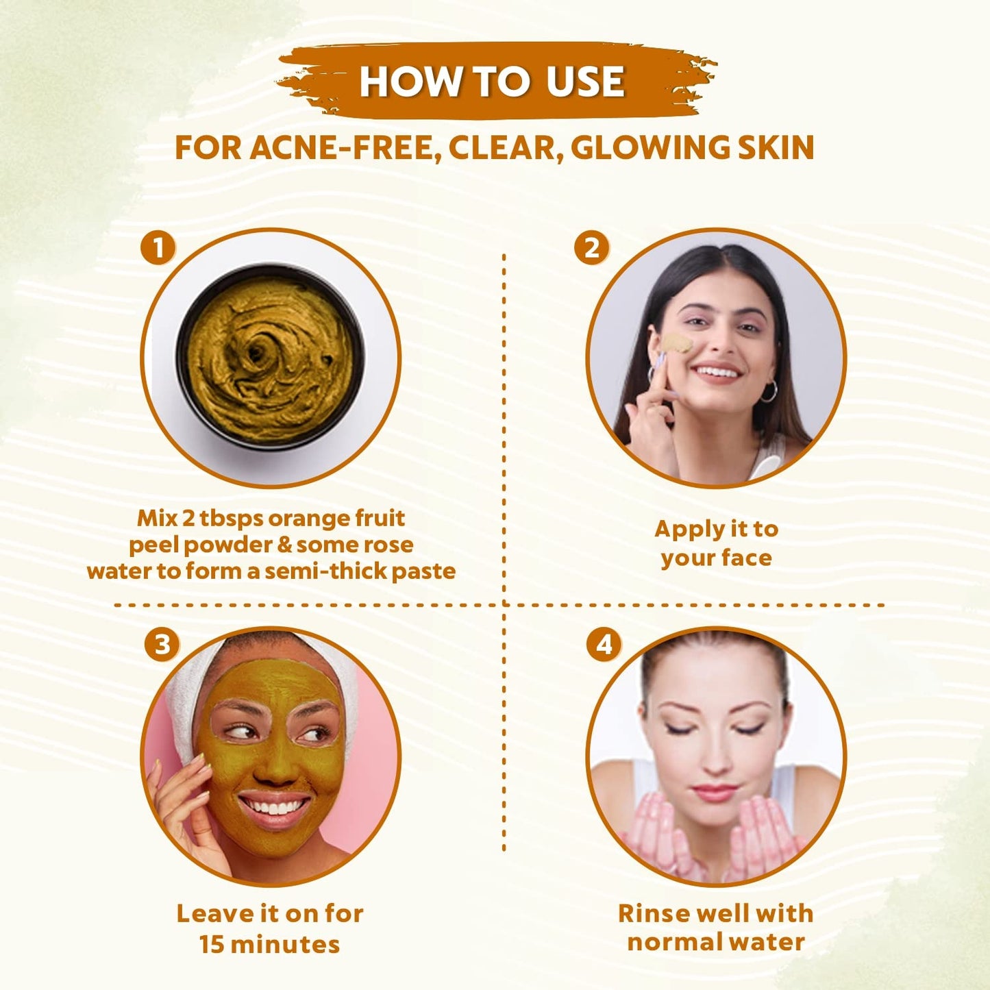 Indus Valley Bio Organic Orange Peel Fine Powder, Pure Natural & Organic for Skin Lightening Face Pack, Vitamin C and Antioxidants Add Glow - 100g