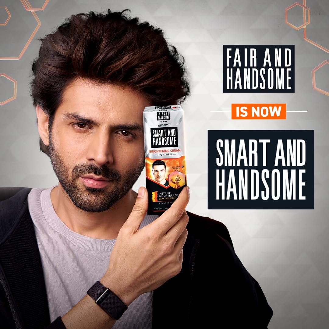 Fair and Handsome Smart And Handsome Long Lasting Radiance Cream | 2X Spot Reduction | 7 Hrs Brighter Look | Pro-Peptide | Face Cream for Men | 60g
