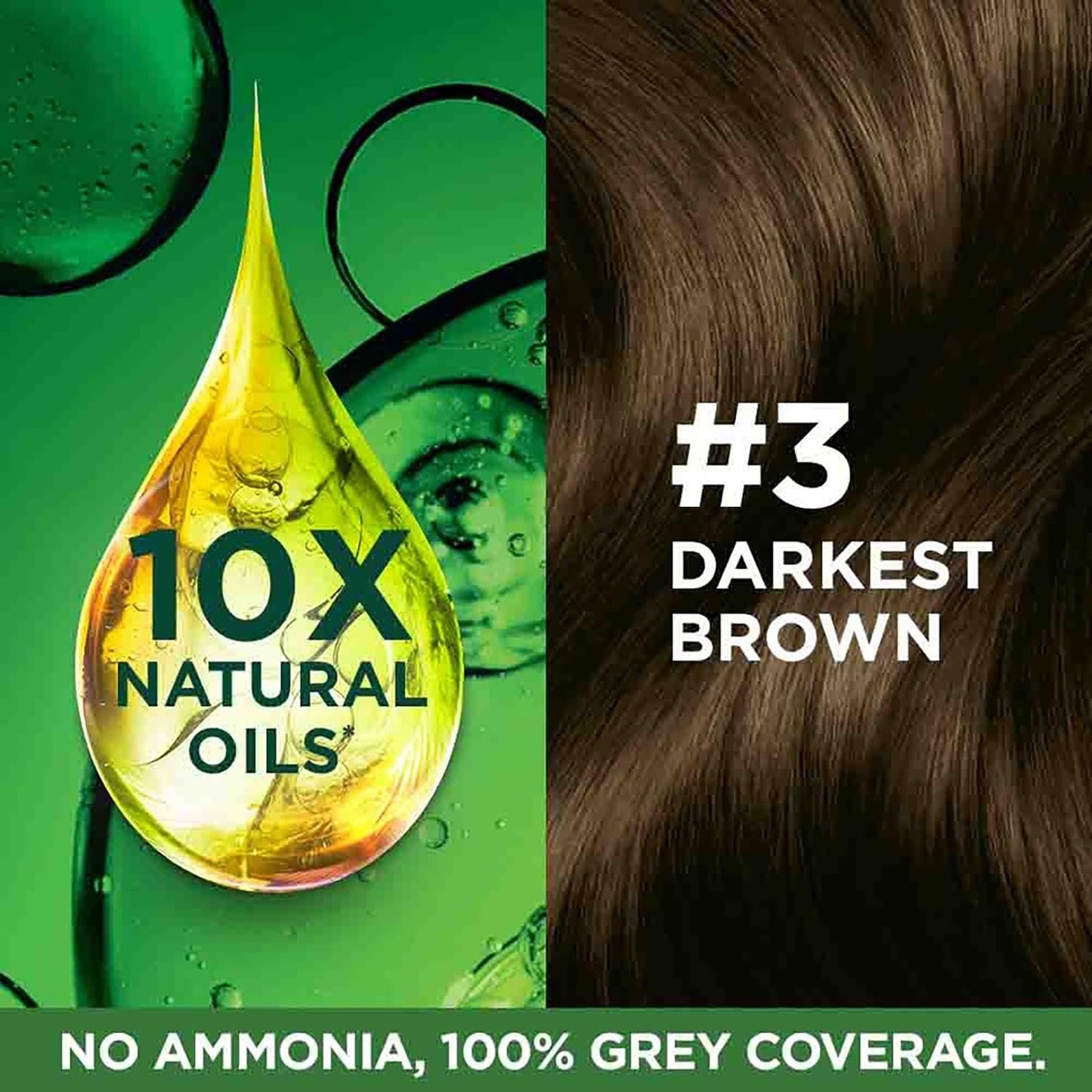 Garnier Color Naturals CrÃ¨me hair color, Shade 3 Darkest Brown, 70ml + 60g