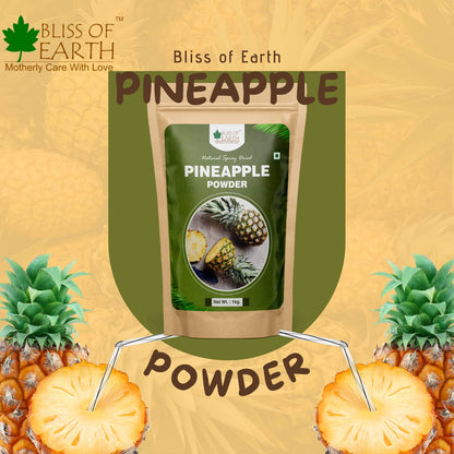 Bliss of Earth Pineapple Powder Natural Spray Dried Great for Juices, Jams, Cake, Ice Cream, & Energy Drinks (pineapple, 200)