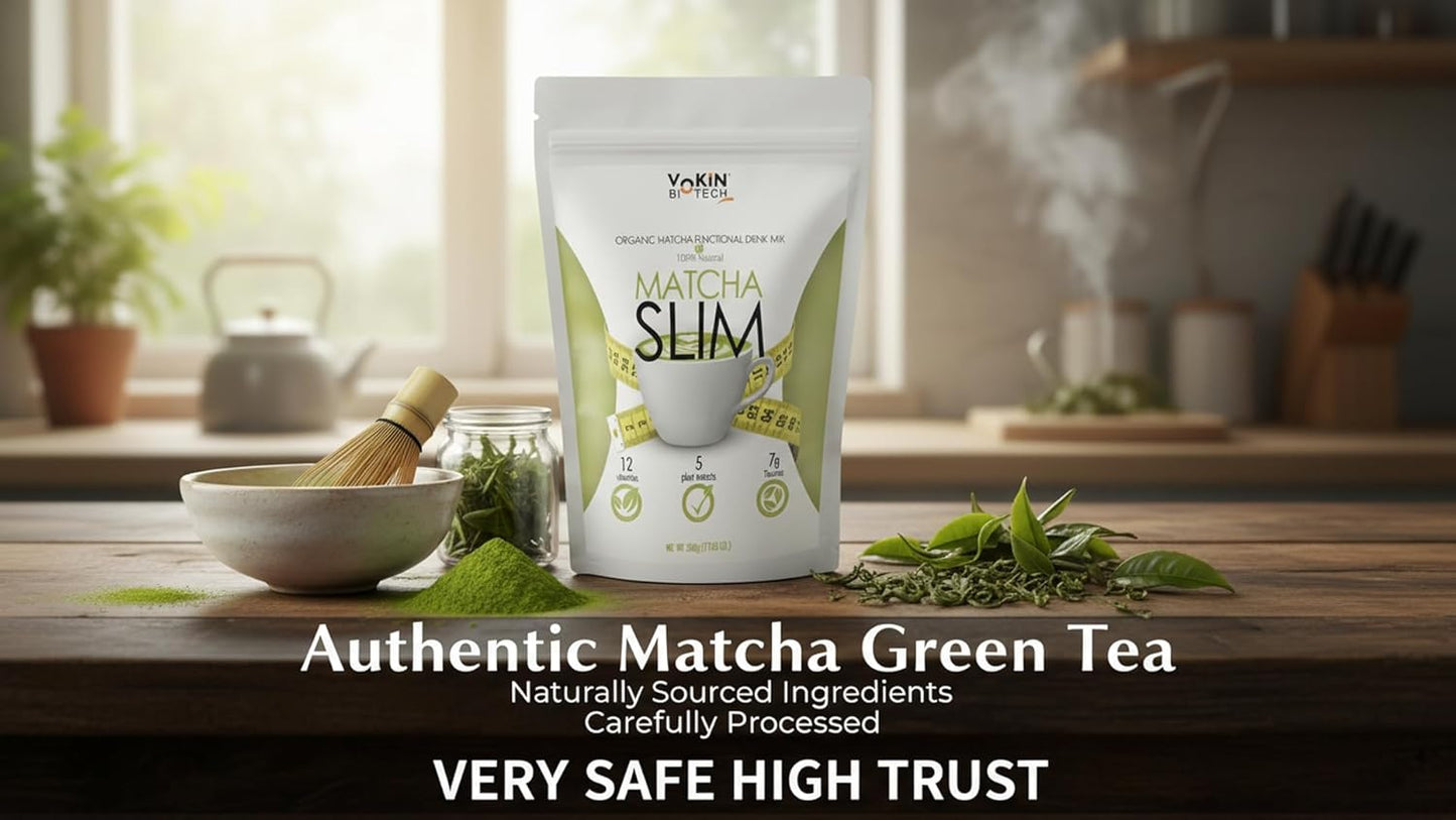 Vokin Biotech Matcha Green Tea Powder Supports Weight Loss Management | Rich In Antioxidants (500 gram)