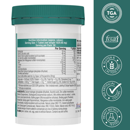 Swisse Vegan Collagen Builder with Biotin & Vitamin C, Supports Natural Collagen Formation & Skin Regeneration (Vegan Certified) - 30 Tablets (For Both Men & Women) Australiaâ€™s No.1 Beauty Nutrition Brand