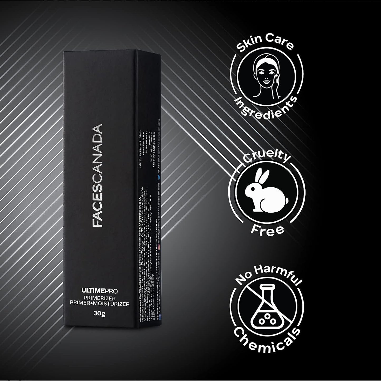 FACES CANADA Ultime Pro Primerizer Primer + Moisturizer, 30 g | Skin Perfecting & Hydrating Face Primer | Flawless Look | Minimizes Pores & Fine Lines | Shea Butter, Vitamin E, Antioxidants Enriched